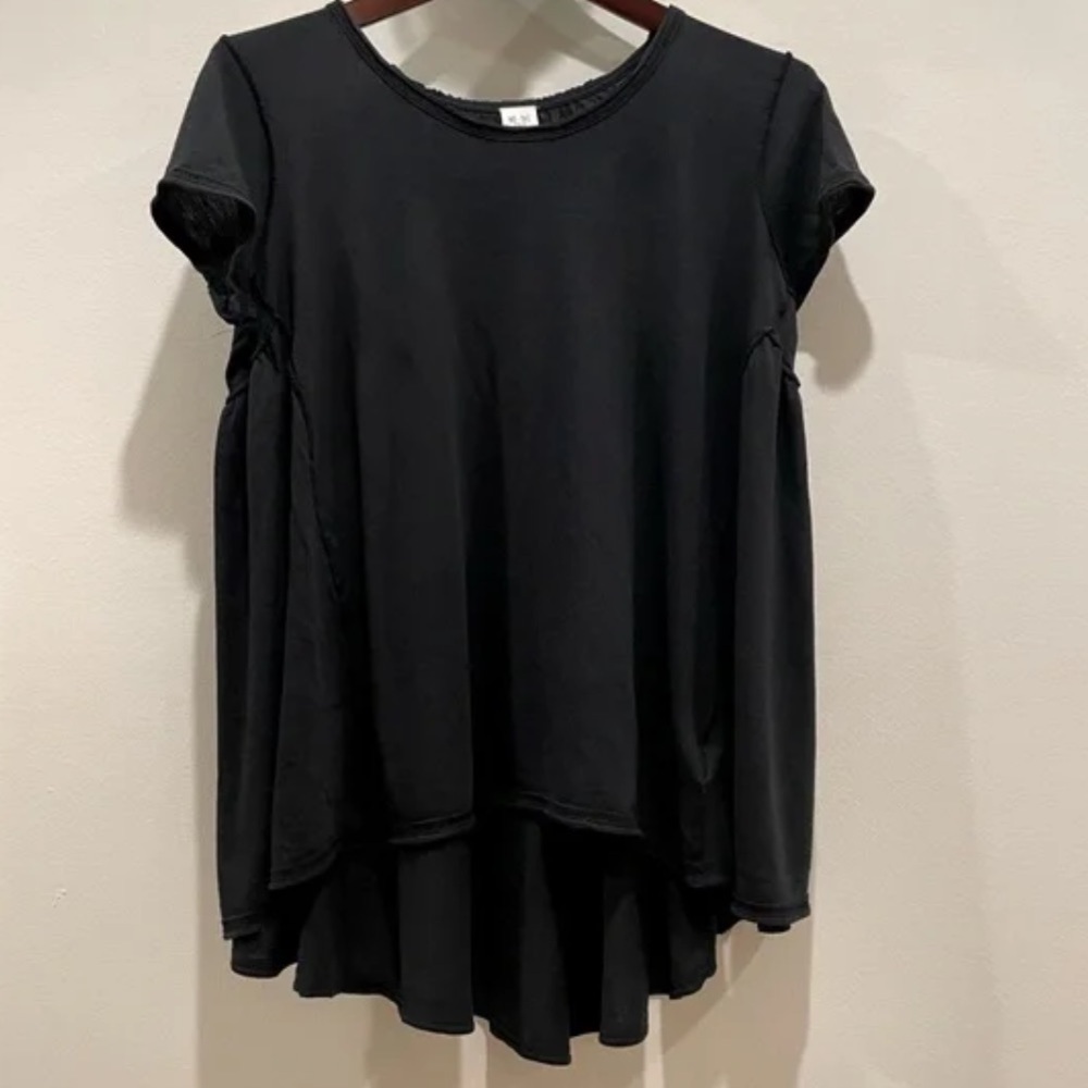 We The Free Womens Flowy Black Pima Cotton Blend Top XS